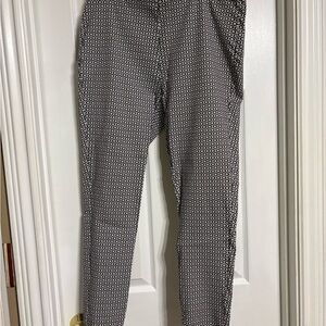 Michael Kors Black and White Geometric Ankle Pants